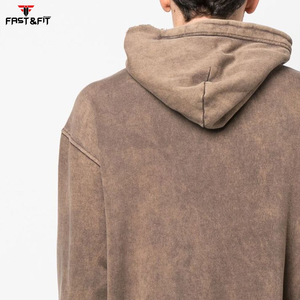 Vente en gros de sweats à capuche personnalisés lourds délavés pour hommes sweats à capuche pour hommes délavés à l'acide pull à capuche pour hommes - Product Image 6
