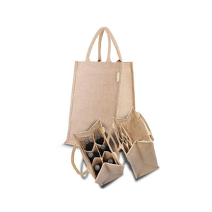 Wholesale Multifunctional <b>Jute</b> Bottle <b>Bag</b> with Heavy Duty Handle Natural <b>Jute</b> Made for <b>Shopping</b> by Exporters - Product Image 1