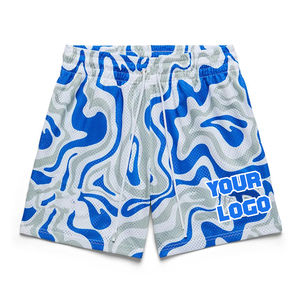 Short en maille double couche Haute qualité Respirant Séchage rapide Hommes Femmes Short en maille de basket-ball de gymnastique à sublimation personnalisée - Product Image 5