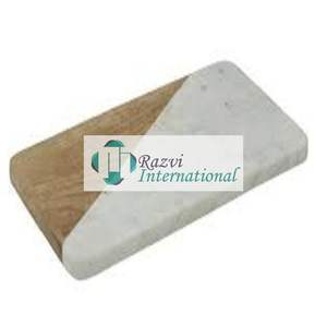 Tabla de cortar de ágata azul con borde dorado, tabla de cortar de mármol de ágata de último diseño para restaurante, tabla de vajilla de cocina - Product Image 2