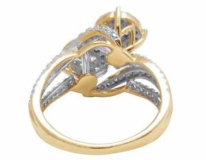 925 Silver Moissanite Round Princess Diamond Iced Out Cluster Bridal Wedding Engagement Anniversary Gift <b>Ring</b> <b>Set</b> For <b>Women</b> - Product Image 5