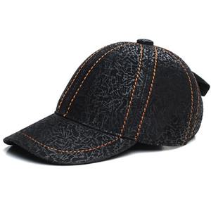 Chapeau d'hiver Hommes 100% Cuir véritable Daim gaufré Casquettes de baseball Hommes Loisirs Bec de canard Chapeaux Femmes Imprimé Léopard Mince Casquettes simples - Product Image 2