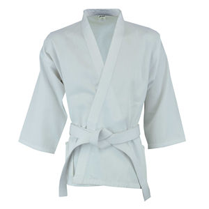 Traje de Karate de Algodón Blanco para Entrenamiento, Uniforme de Artes Marciales Elástico y Ligero Unisex - Product Image 5