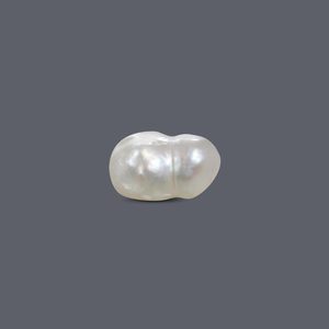 Perle de Basra 3,78 carats, naturelle, d'eau douce, baroque, blanche et rose, bijou fantaisie pour un style élégant - Product Image 2