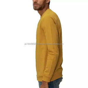 Slim fit streetwear personalizado cuello redondo sudadera hombres de alta calidad 100% algodón color sólido manga larga invierno básicos sudaderas - Product Image 5