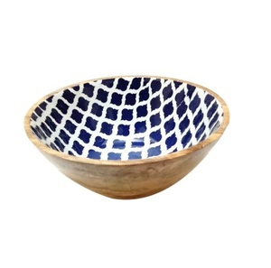 Cuenco de madera con estampado decorativo, fabricante de cuencos para servir ensaladas con estampado a mano, nuevo diseño - Product Image 2