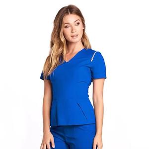 Women's Medical <b>Scrubs</b> Nurse Uniform Top Woven Fabric <b>Scrub</b> <b>Sets</b> for Hospitals OEM Service Available - Product Image 3