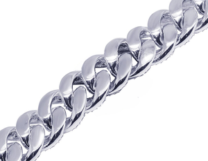 Lujo 10K oro blanco helado cadena de eslabones cubanos con laboratorio cultivado diamante Premium estilo Hip Hop collar joyería para hombres - Product Image 6