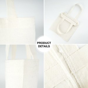 Full Lightweight 9x9 Inch Natural Cotton Tote Bag Most Selling Tote Bags Blank Pattern Gift Bag Made of Premium Cotton <b>Canvas</b> - Product Image 3