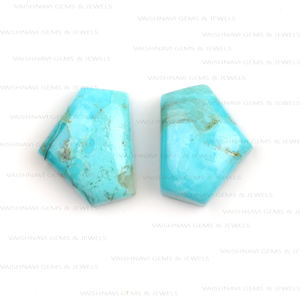 Venta al por mayor a granel Mohave Natural Arizona turquesa forma elegante 10x13mm cabujón calibrado piedras preciosas sueltas proveedor de fabricación de joyas - Product Image 3