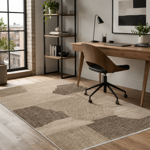 Tapis lavable moderne brun foncé à rayures Moonlit de Netline Home - Product Image 4