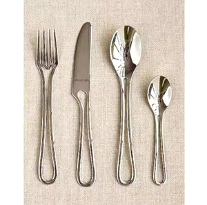 Ensemble de couverts de luxe en acier inoxydable personnalisable pour les fêtes Fourchette à couteau en argent fabriquée à la main pour les mariages, les dîners et les restaurants - Product Image 5