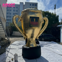 Modèle de trophées gonflables dorés de 3 m, ballon gonflable de récompense pour activité de compétition pour l'affichage