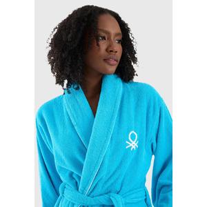Be-0157-Tu Peignoir 100% coton turquoise - TURQUOISE - Product Image 5