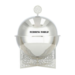 หม้ออุ่นอาหารทำจากสแตนเลสขัดเงากระจกทรงกลมดีไซน์บนโต๊ะหม้อไฟโลหะแฟนซีคอลเลกชันล่าสุด - Product Image 1