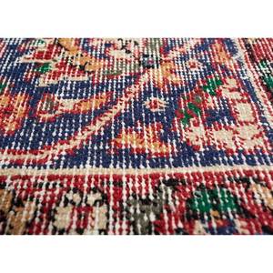 Alfombra Vintage de Lana 9x12, Anudada a Mano, con Diseño de Medallón Rojo y Naranja, Rectangular, Abstracta, para Pasillo, Entrada, Sala de Estar - Product Image 3