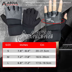 Guantes de Halterofilia de Medio Dedo con Logotipo Personalizado, Precio al por Mayor, Guantes de Gimnasio para Hombre - Product Image 3