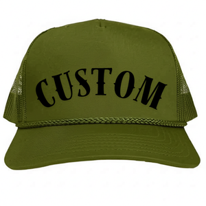 ODM OEM Structured 5 Panel Trucker Hat Mesh Slight Curved Brim Snapback Custom Printed Logo Rope Caps Breathable For Running Cap - Product Image 6