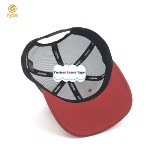 Injae Vina 6 paneles letra impresa cinta interior gorra de camionero goma logotipo personalizado ajustable Snapback perfil medio gorra de camionero Unisex - Product Image 6