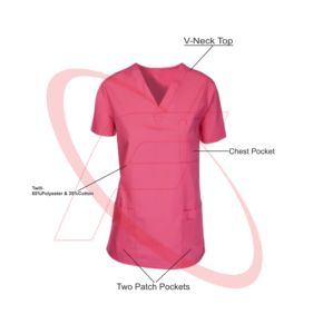 Ensemble de gommage médical pour femmes 35% coton 65% polyester durable et léger Pour une qualité supérieure et les meilleurs uniformes d'infirmière médicale - Product Image 3