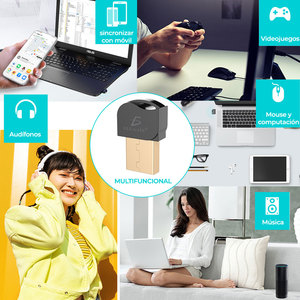 Mini Adaptador USB 3.0 Bluetooth 5.0 para Computadora/PC en Stock - Product Image 4