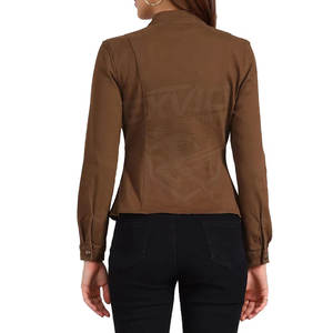 ออกแบบโลโก้เอง เสื้อแจ็คเก็ตยีนส์ผู้หญิง ขายส่ง เสื้อแจ็คเก็ตยีนส์ผู้หญิงระบายอากาศ มีสินค้าในสต็อก - Product Image 2