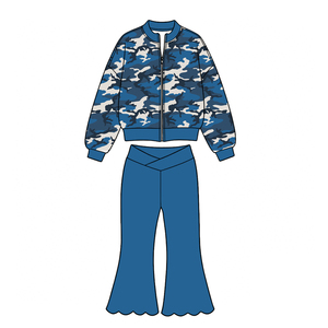 Pre-orden: Conjunto <span class=keywords><strong>de</strong></span> ropa para bebé niña con top <span class=keywords><strong>de</strong></span> manga larga con cremallera y pantalones acampanados elásticos <span class=keywords><strong>de</strong></span> color liso, estilo camuflaje <span class=keywords><strong>de</strong></span> temporada <span class=keywords><strong>de</strong></span> caza - Product Image 5