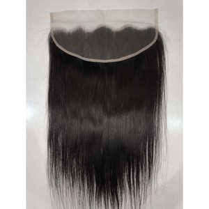 Cabello Virgen Indio Frontal Pre-Adherido de un Solo Donante, Varios Estilos, Onda Natural, Onda Profunda Birmana, Lacio Rizado, 8-36 Pulgadas - Product Image 1