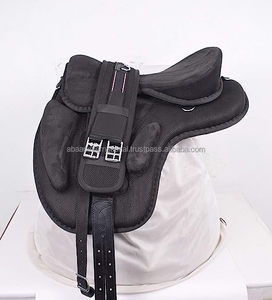 Selle Western Freemax en maille synthétique pour cheval avec siège en daim et sangle assortie, siège amovible, facile à nettoyer, durable - Product Image 3