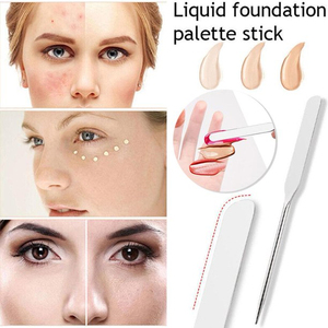 Espátula de maquillaje de alta calidad, espátula de cemento con acabado pulido de un solo extremo de acero inoxidable, espátula mezcladora de artista para maquillaje - Product Image 5