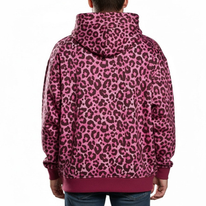 New Fashion High Quality Men <b>Leopard</b>-<b>print</b> <b>Hoodies</b> Professional Manufacture Loose Fit Pullover <b>Hoodies</b> For Men - Product Image 2