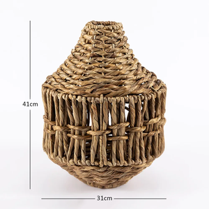 Boho <b>Hyacinth</b> <b>Vase</b> Natural Made in Vietnam Ecofriendly material for Home Decor and tableware decoration Wholesale - Product Image 5