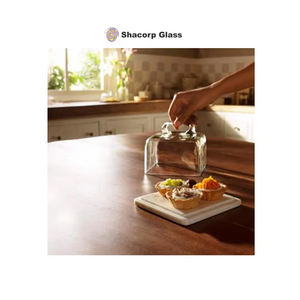 Wholesale Supplier <b>Square</b> Glass Cloche Domed Glass <b>Candle</b> Cloche for Home Decoration - Product Image 1