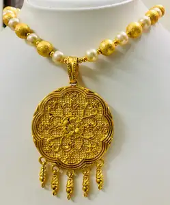 Kalung Dreamcatcher Mutiara Liontin Penangkap Mimpi Emas Perhiasan Inspirasional Hadiah Ulang Tahun Siap Dikirim