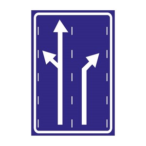 Panneau de signalisation routière réfléchissant en acier B-4, panneau de sélection de voie avant intersection, panneau de signalisation de sécurité extérieur - Product Image 3