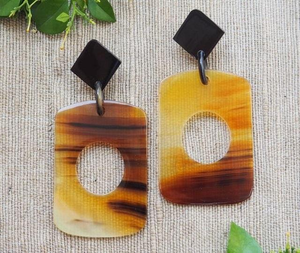 Pendientes colgantes de cuerno de búfalo para mujer, India hecha a mano de la joyería de moda, accesorio de disfraz de glowin fashion - Product Image 6