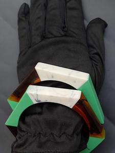 กำไลข้อมือเรซินใหม่กำไลข้อมือสตรีมีเสน่ห์แบบเรียบง่ายชุดปาร์ตี้กำไลข้อมือเทียมแฟชั่นหินอ่อนกำไลข้อมือเครื่องประดับอะคริลิค - Product Image 2