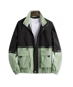 เสื้อแจ็กเก็ตผ้าใบโพลีเอสเตอร์แบบสปอร์ตสำหรับผู้ชายเสื้อบางสำหรับใช้ในชีวิตประจำวันมีซิปแบบสั้นย้อมสีสำหรับเดินป่าและเปลี่ยนสภาพอากาศ - Product Image 1