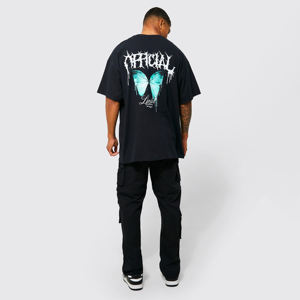 OEM Heavyweight 100% algodón Drop Shoulder Hip Hop camiseta personalizada suelta hombres de talla grande camisetas Streetwear para hombres - Product Image 6