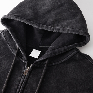 480 GSM personnalisé brodé sérigraphie bouffée sweats unis sublimé blanc lavé hommes sweats à capuche et sweats - Product Image 6