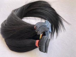 High Quality 100% Remy Virgin Human Hair Extensions Colour #1 Straight 24'' Soft Raw Indian Cambodian Vendor Wholesale Export - Product Image 5
