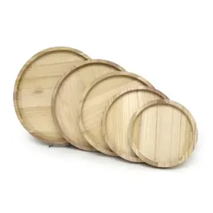 Lowest price wooden tray <b>kitchen</b> <b>accessories</b> handmade bamboo wood trays for food & drinks display - Product Image 2