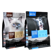 Logo personnalisé sac de nourriture pour animaux de compagnie pochette à zip-lock chat chien nourriture sac d'emballage à fermeture éclair