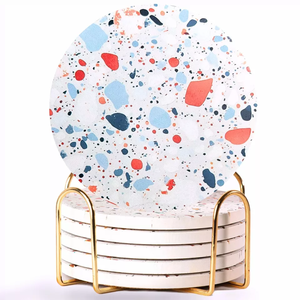 ถาดรองแก้วลายโมเสคพร้อมขาตั้งแผ่นรองแก้วเบียร์ชากาแฟแบบสร้างสรรค์สำหรับบาร์บ้าน - Product Image 1