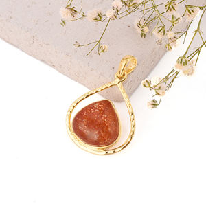 Colgante y abalorio de plata de ley 925 Sunstone Shape - Product Image 4