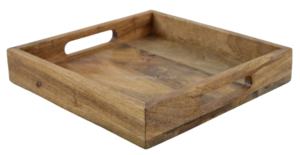 Plateau de service en bois moderne personnalisé fait à la main avec poignée Bois de manguier naturel Motif rectangulaire pour une utilisation décorative à la maison IHA - Product Image 5