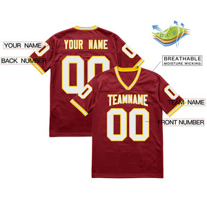 Camiseta de Liga de Rugby con bordado personalizado de alta calidad para hombre, camiseta de fútbol americano con características técnicas impresas de talla grande - Product Image 3