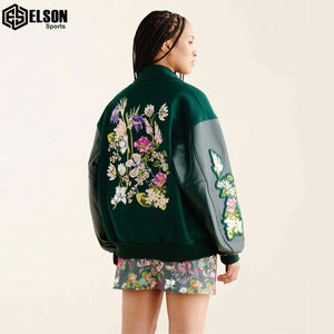 Vêtements d'hiver Meilleures ventes Veste universitaire à la mode avec boutons à fermeture éclair et panneau en blocs de couleurs personnalisés Vestes pour hommes et femmes - Product Image 5