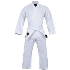 Tenues de Taekwondo professionnelles légères en coton extensible respirant pour adultes, logo personnalisé sur le devant, vêtements d'arts martiaux OEM - Product Image 2