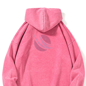 Sweat à capuche d'hiver surdimensionné en coton 100% délavé à l'acide, vintage, personnalisé, imprimé en relief, vente en gros - Product Image 4